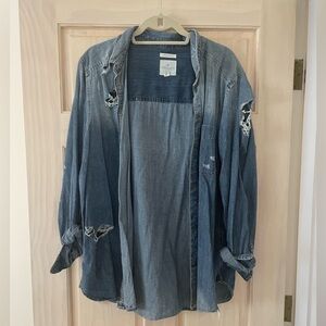 American Eagle Jean Button Down